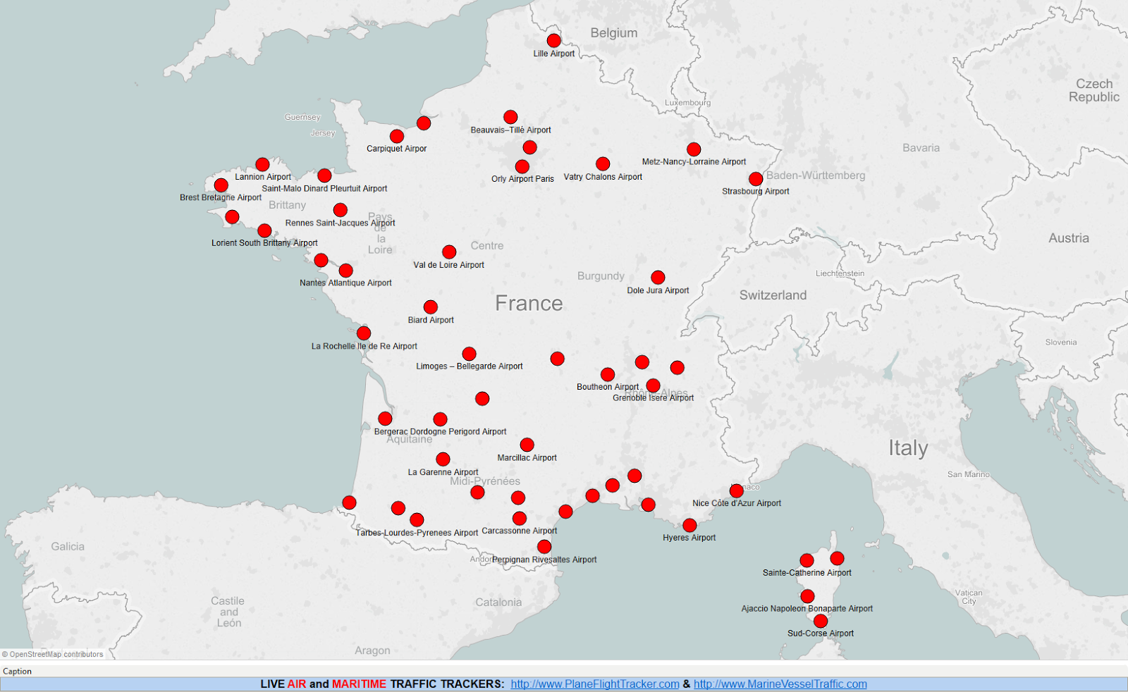 Liste complète des aéroports de France